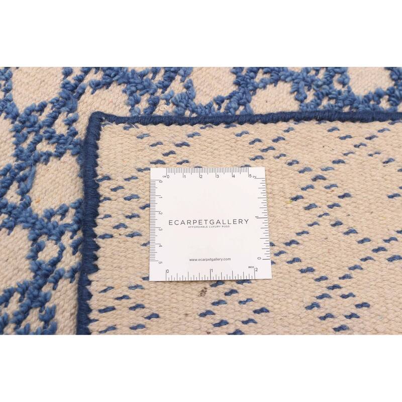 ECARPETGALLERY Hand-knotted Tangier Dark Blue Wool Rug - 5'4 x 7'7