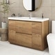 preview thumbnail 55 of 85, Floating Bathroom Vanity with Integrated Resin Top