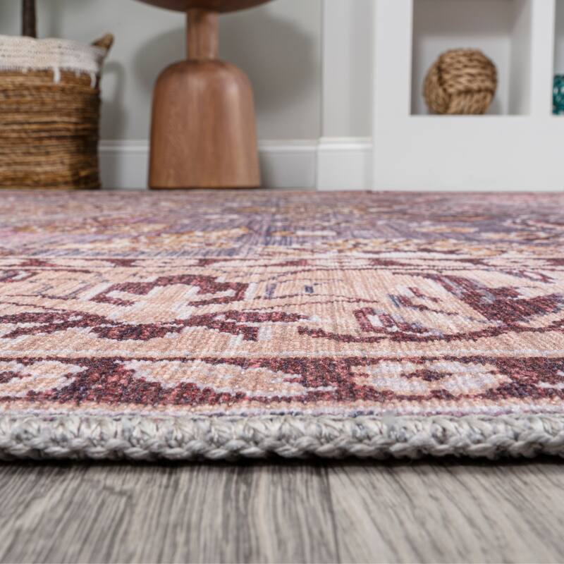 JONATHAN Y Regis Ornate Persian All-Over Machine Washable Area Rug