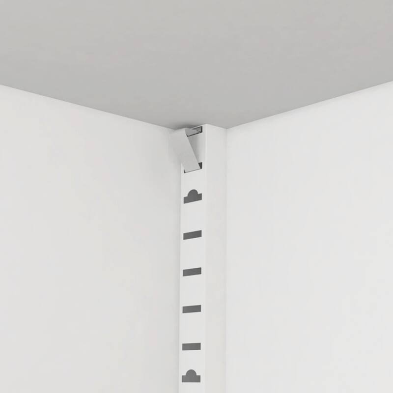 Anmytek 73'' Gray Metal Kitchen Pantry Cabinet with Shelves Enclosed Storage for Kitchen, Dining Room