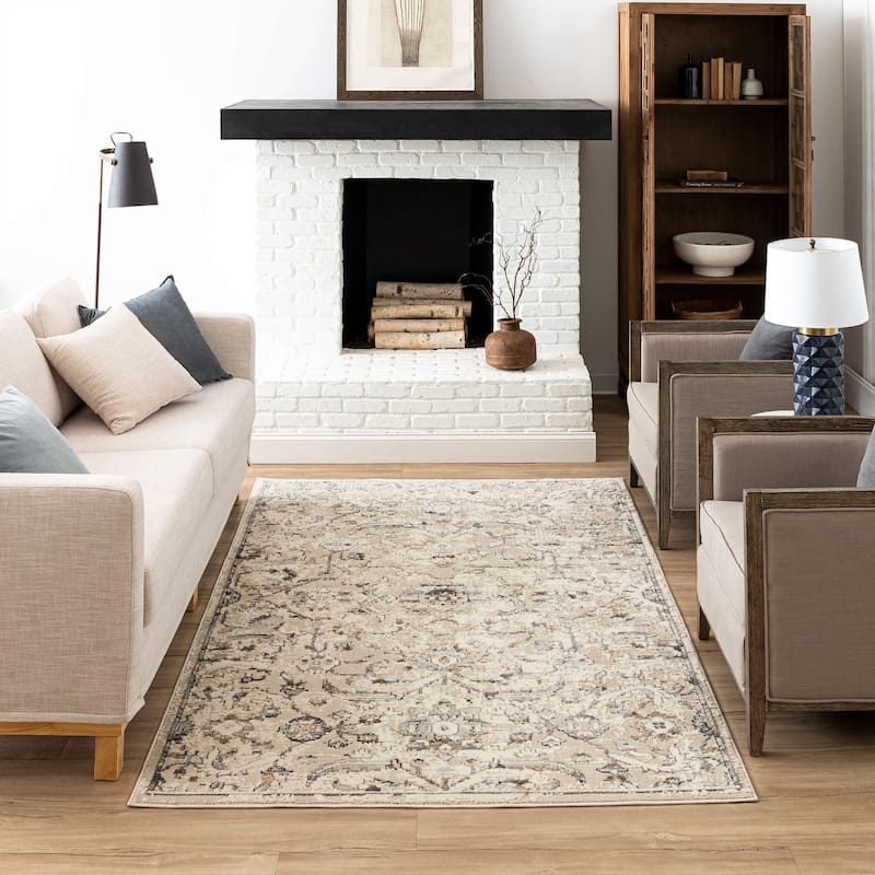Mohawk Home Mizani Floral Ornamental Woven Area Rug