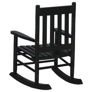 Sophisticated Black Slat Back Rocking Chair for Youth Combining Classic ...
