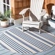 preview thumbnail 86 of 193, SAFAVIEH Courtyard Charmaine Indoor/ Outdoor Waterproof Area Rug 4' Round - Beige/Blue