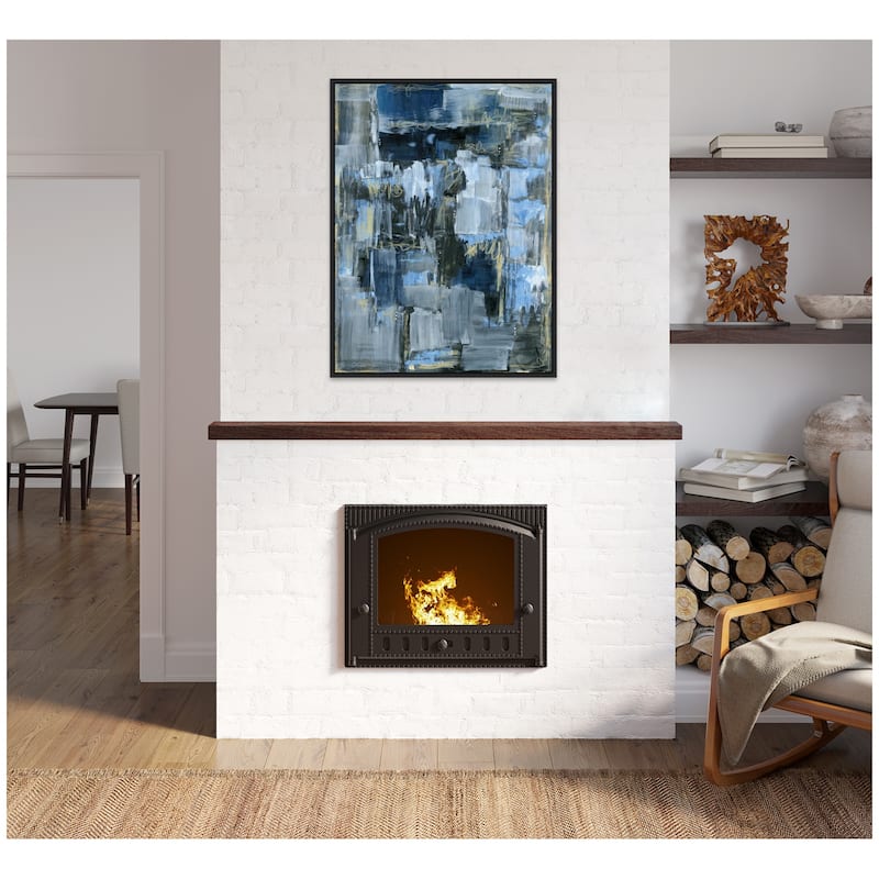 Kate and Laurel Sylvie Thunder Only Happens When its Raining Framed Canvas by Leah Nadeau