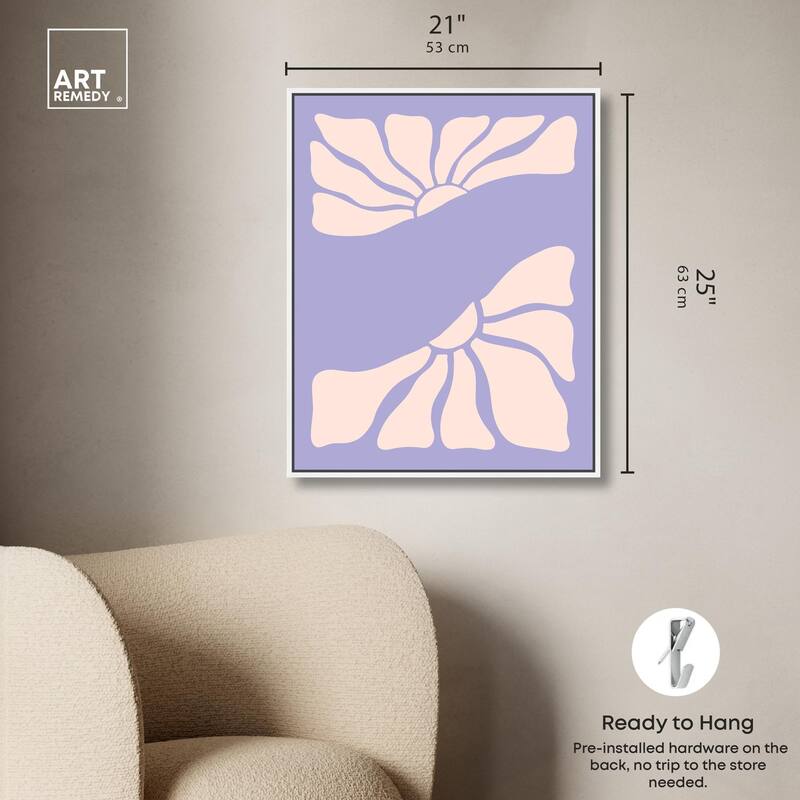 Split in two Flower Canvas by Art Remedy