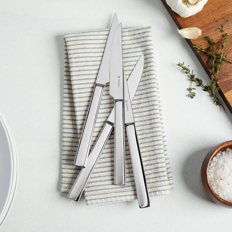 Henckels Polished Stainless Steel Serrated Steak Knife Set - Stainless Steel - 4-pc