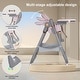 preview thumbnail 21 of 38, Adjustable Foldable Baby High Chair with Tray and Wheels for 0 6 Years