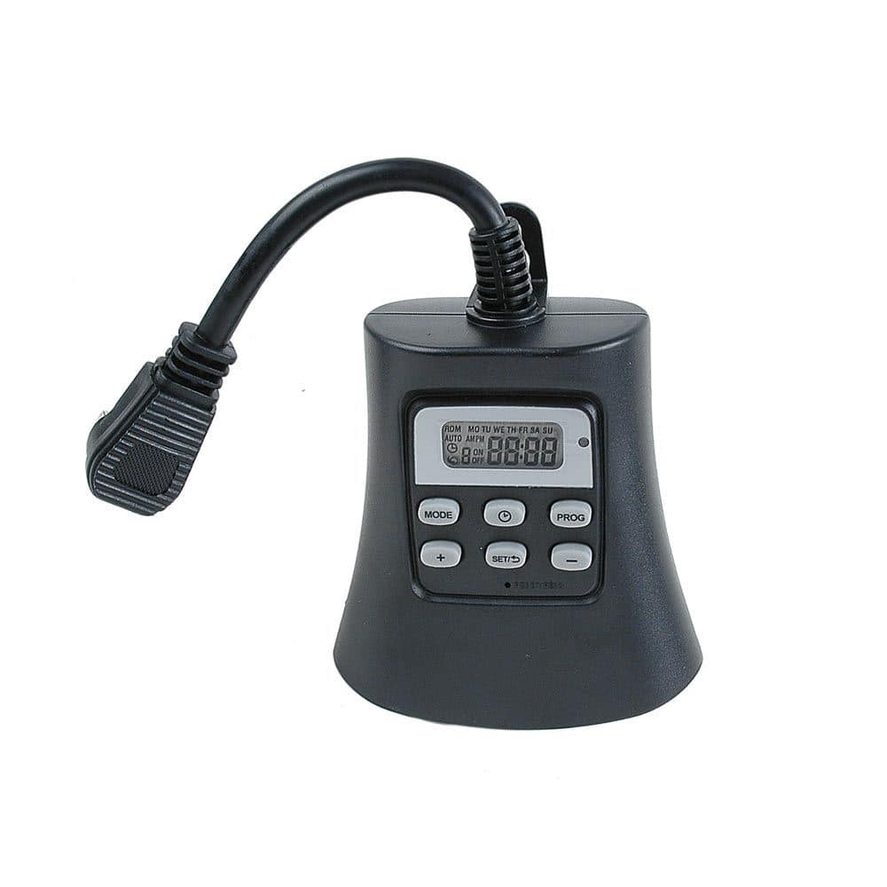 15A-DOT Outdoor Timer, Outdoor String Light Christmas Timer, Programable