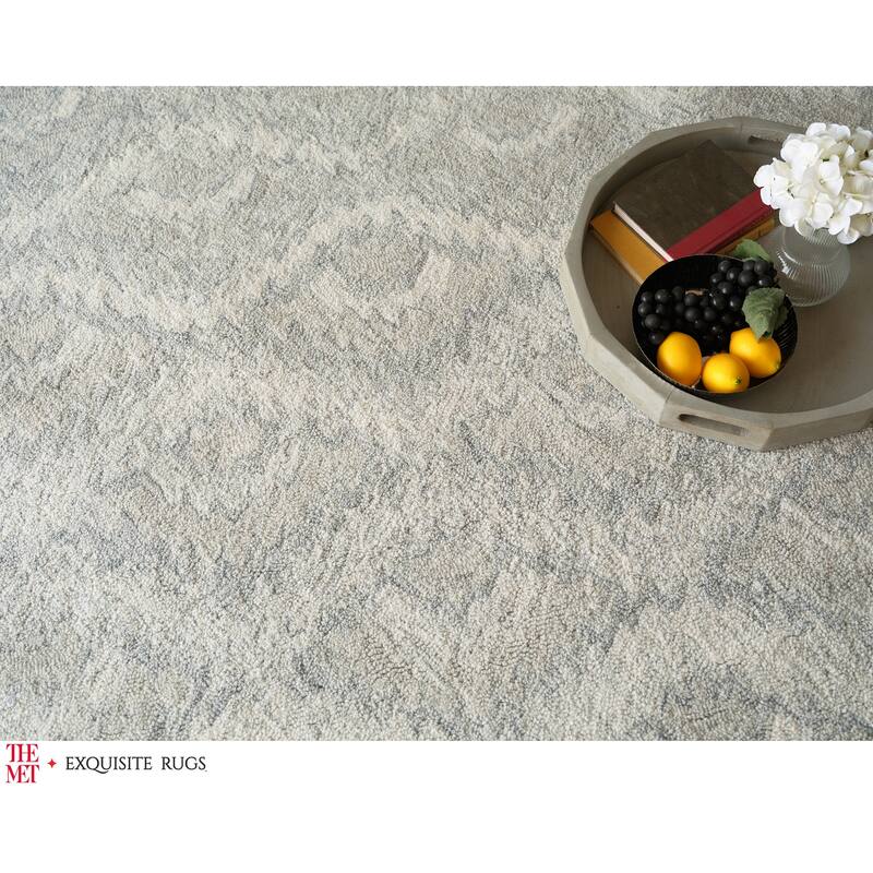 The Met X Exquisite Rugs Bargello Gray Area Rug
