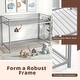 preview thumbnail 9 of 18, Gymax Twin Over Twin Low Metal Bunk Bed with Ladder Guardrails for