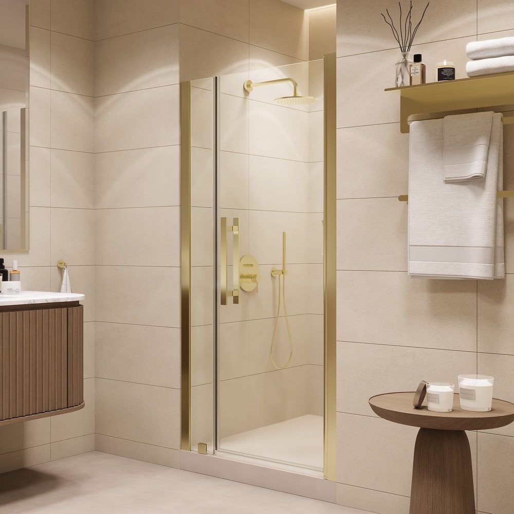 Pasadena Alcove Frameless Pivot Shower Door, 2025