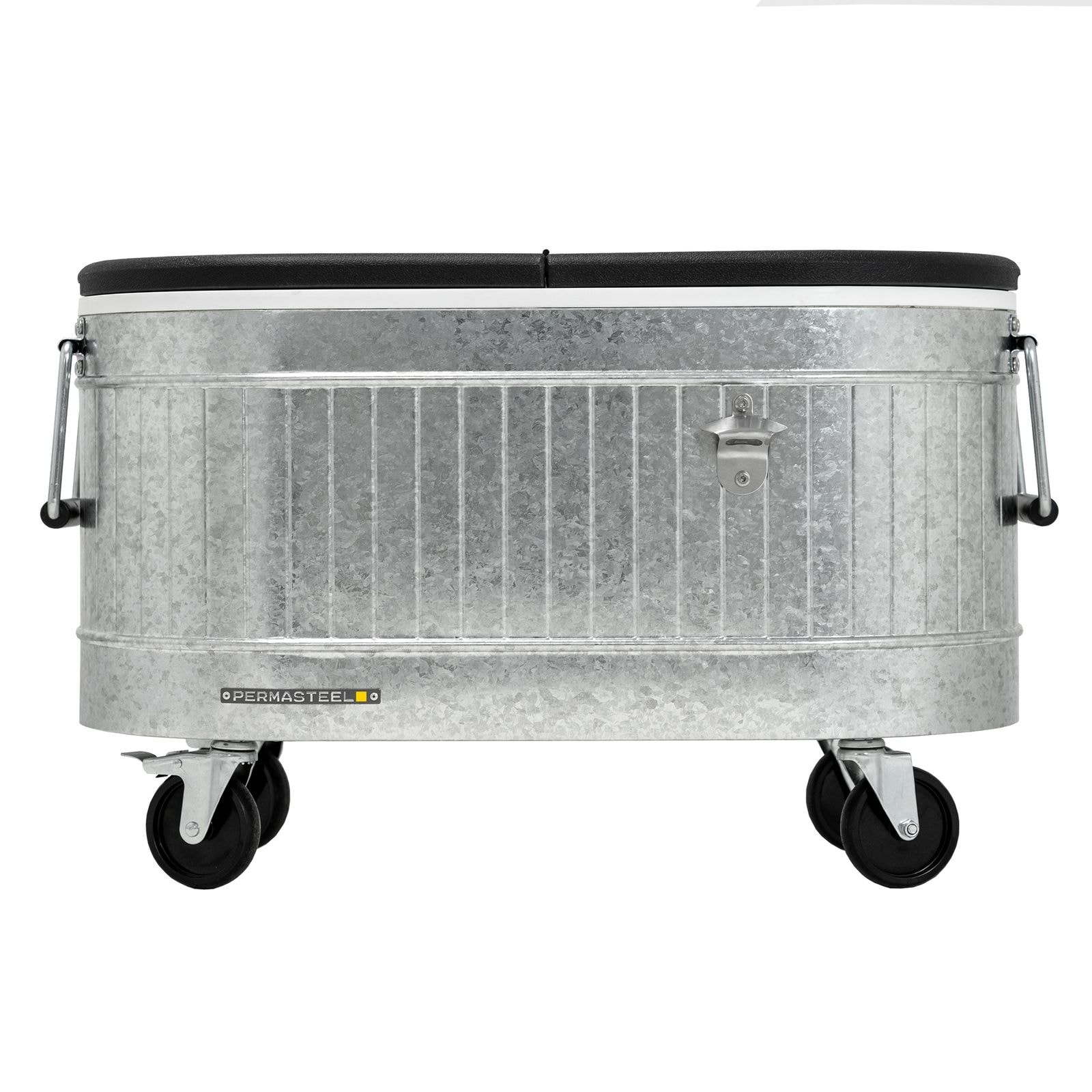 Permasteel 80-Qt Galvanized Steel Rolling Cooler with Wheels