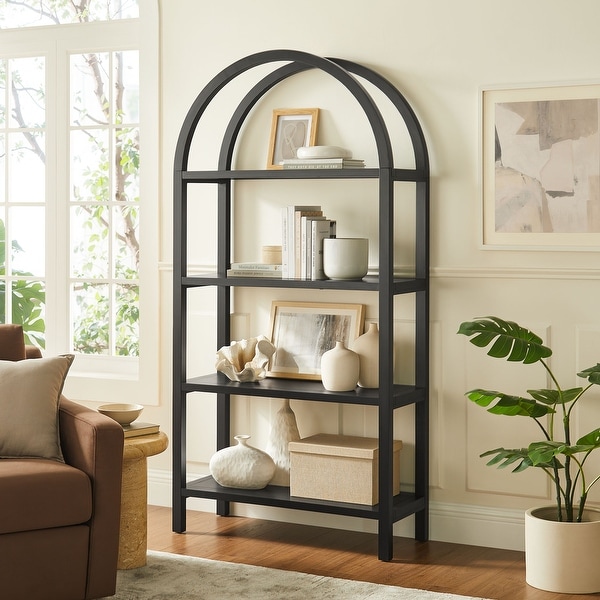 Artex HAND-CRAFTED　4st Vexley 72 Inch Large Arched Bookshelf - Bed Bath & Beyond