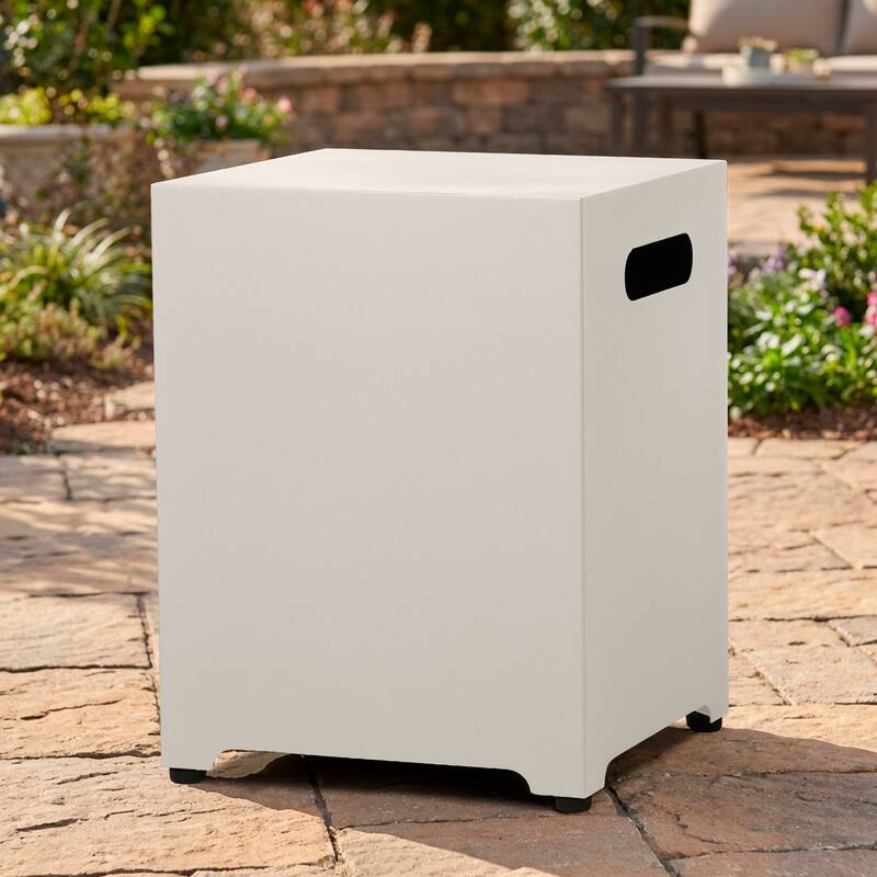 Square Metal Propane Tank Cover by Real Flame - 15.125" L x 15.125" W x 20.25" H