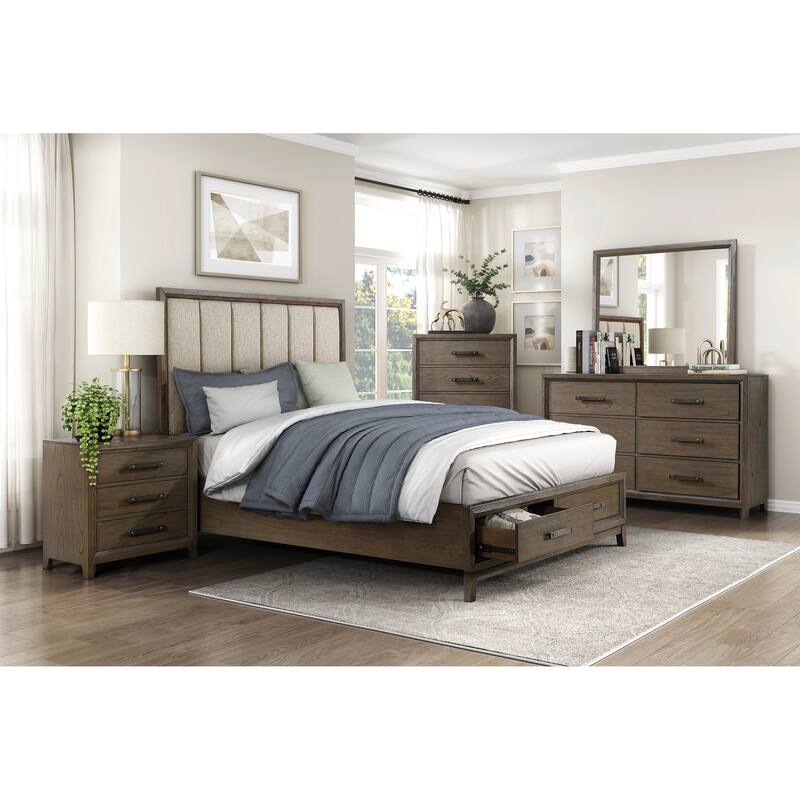 Classic Dark Walnut 3-Drawer Nightstand for Bedroom Furniture