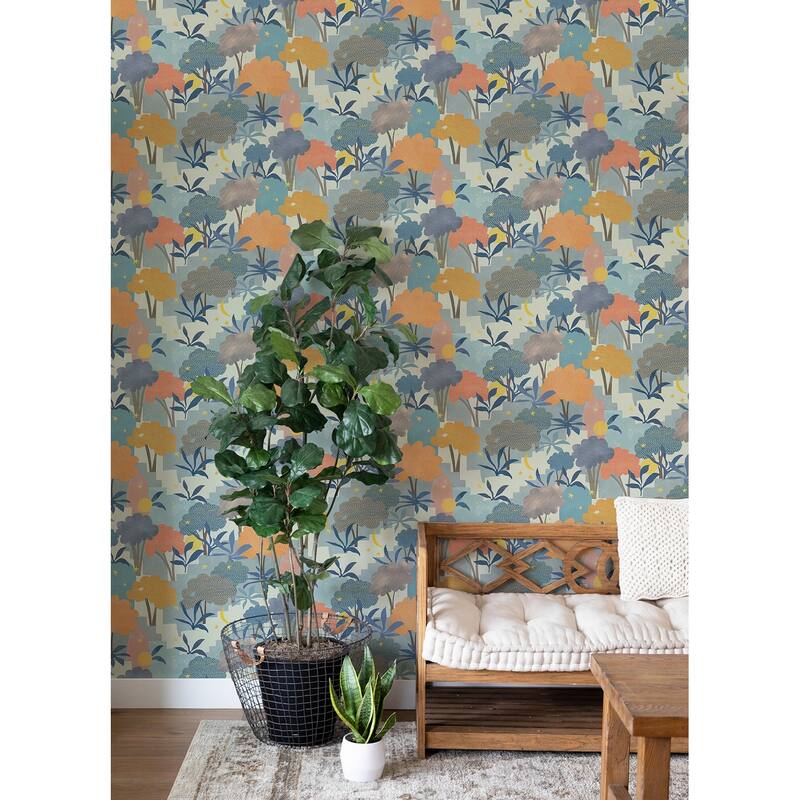 Alja Horvat Blue Bohemian Walk Peel & Stick Wallpaper