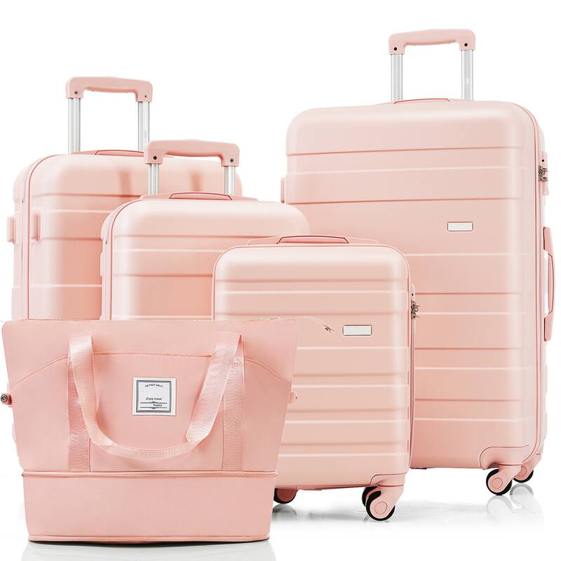 5-Piece Luggage Set with Expandable Travel Bag
