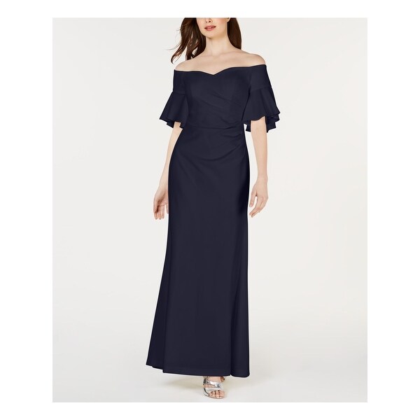 calvin klein off shoulder gown