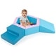 preview thumbnail 6 of 5, Toddler Soft Foam Climbing Toys w/Ball Pit & 100 Ocean Balls Blue