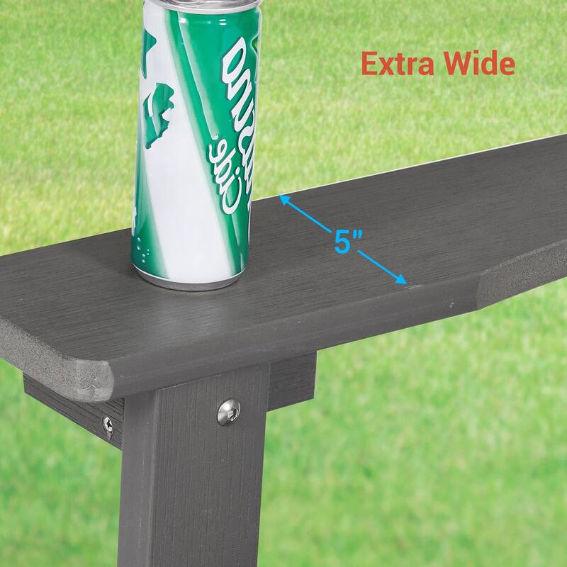 BONOSUKI Patio Adirondack Chair w/Cupholder,Weather Resistant-Set of 4