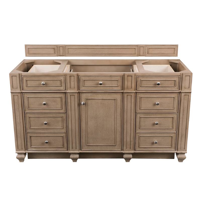 James Martin Vanities Bristol 60" Single Vanity, Whitewashed Walnut - Whitewashed Walnut Cabinet Base Only - No Top