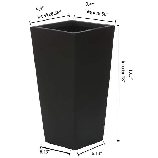 Tall Tapered Square Indoor & Outdoor MgO Planter - On Sale - Bed Bath ...