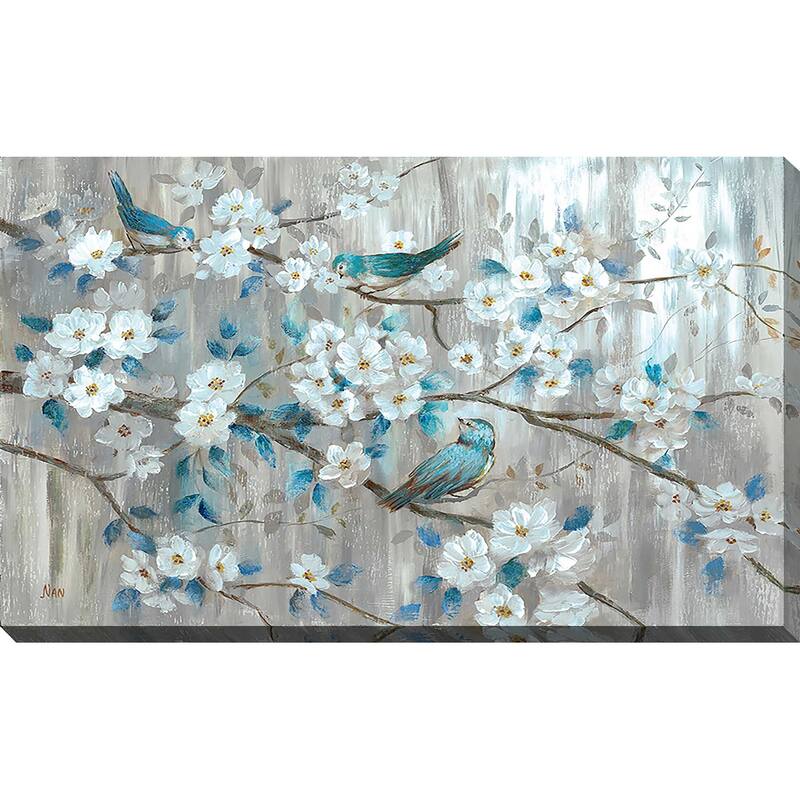 "Teal Birds" Print on Canvas