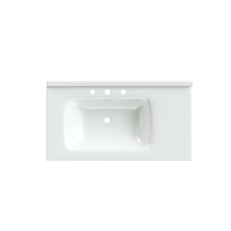 Bathroom Vanity with Single Sink, Undermount Bathroom Sink Cabinet, Freestanding Bathroom Cabinets with Double Door & 4 Drawers