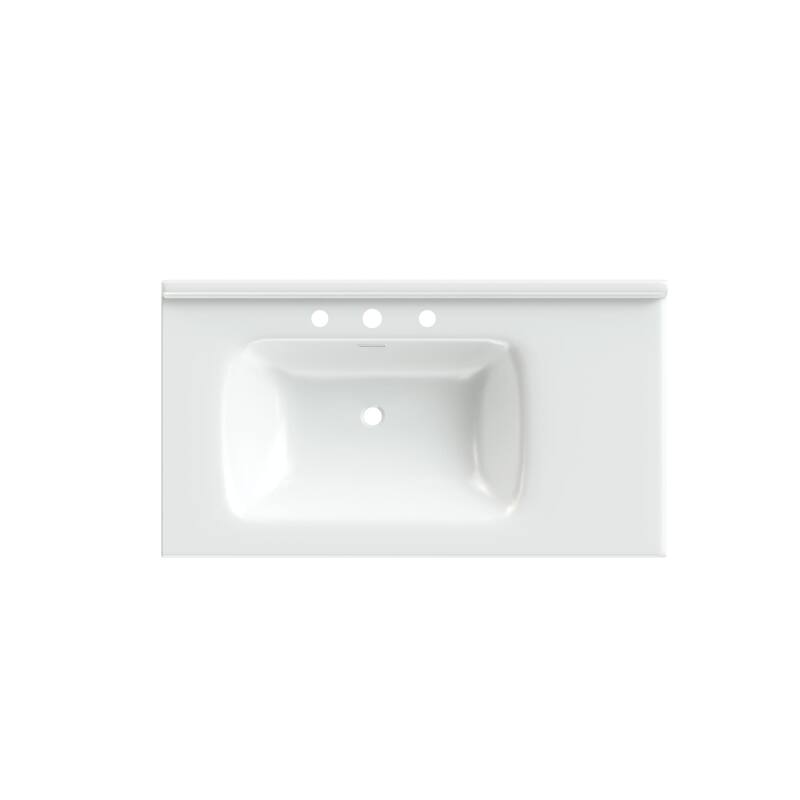 Freestanding 36" Bathroom Vanity with Single Undermount Sink, White Finish, 2 Doors & 4 Drawers, Spacious Storage