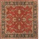 preview thumbnail 37 of 53, Artistic Weavers Coliseum Hand Tufted Traditional Border Wool Area Rug 4' Square - Rust/Grey