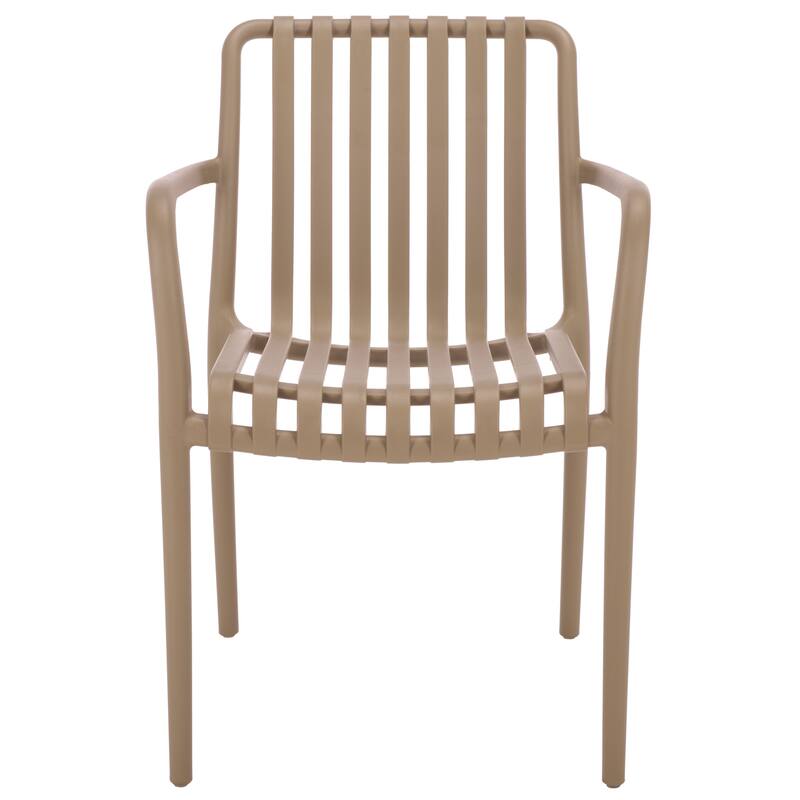 SAFAVIEH Outdoor Living Holly Stacking Dining Armchair (Set of 2) - 22"W x 22"D x 32"H