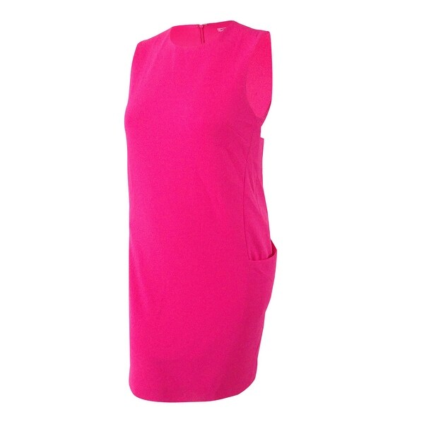pink sleeveless shift dress