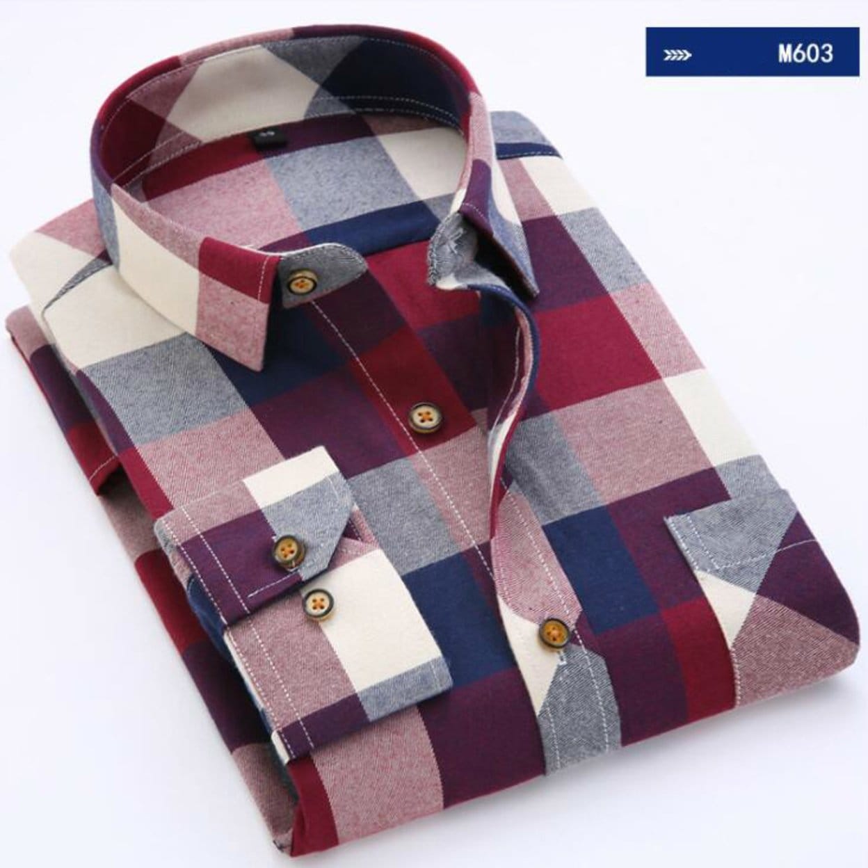 Men/'s Long Sleeve Plaid Shirt 100/% pure cotton Male casual Check Shirts slim fit