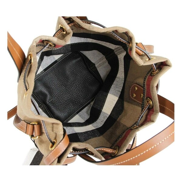 drawstring bucket bag canvas