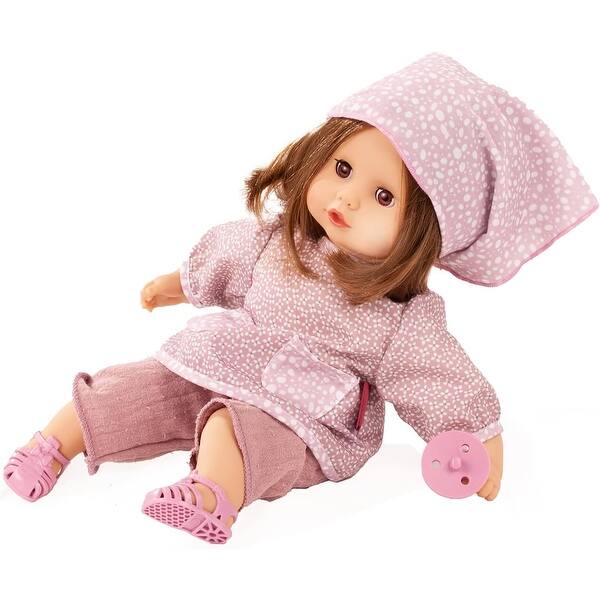 slide 2 of 5, Gotz Muffin Soft Mood 13" Cuddly Baby Doll with Brown Hair to Wash and Style