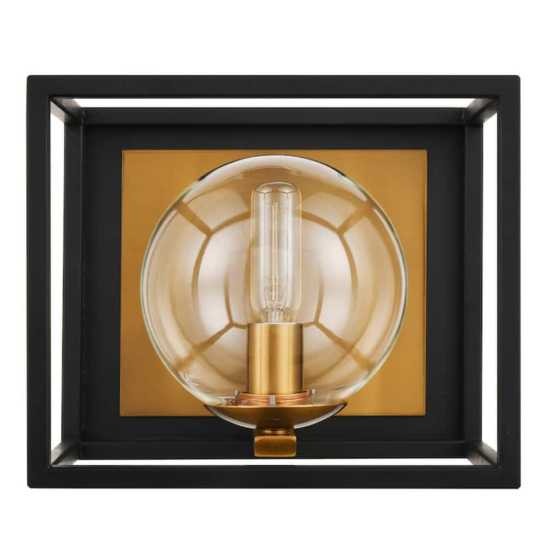 Light Society Vinn 1-Light Vanity Light - Black/Brushed Brass