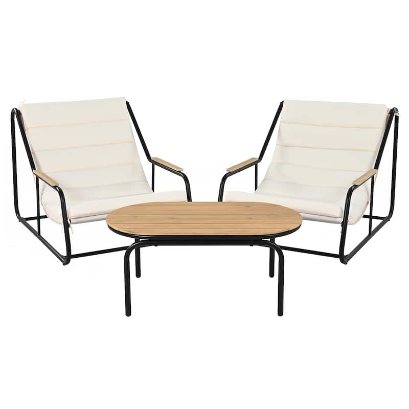 Outdoor Chaise Lounge Chairs Set of 3