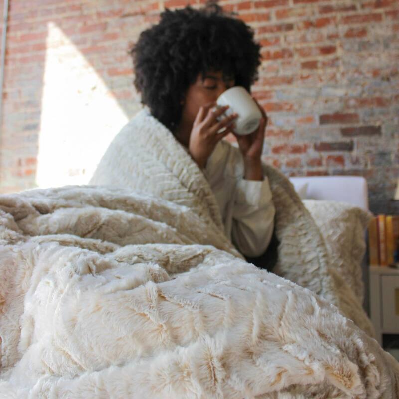 Peak of Cozy® - Coma Inducer® Oversized Comforter Set - Chevron Frosted Taupe