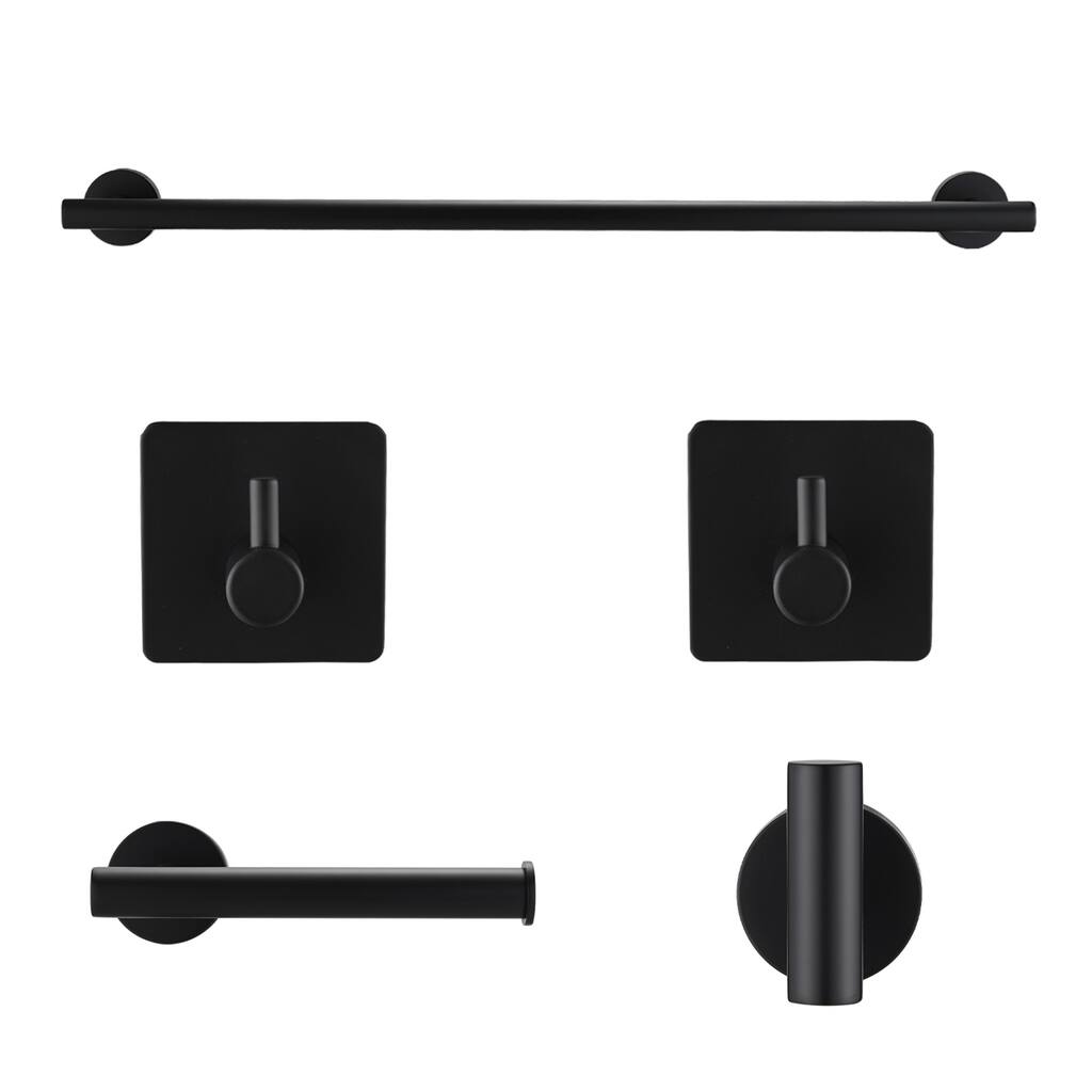 Topcraft Wall Mounted Stainless Steel Bathroom 5-Piece Hardware Set