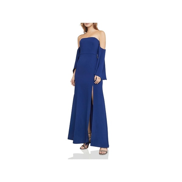 bcbg blue long dress