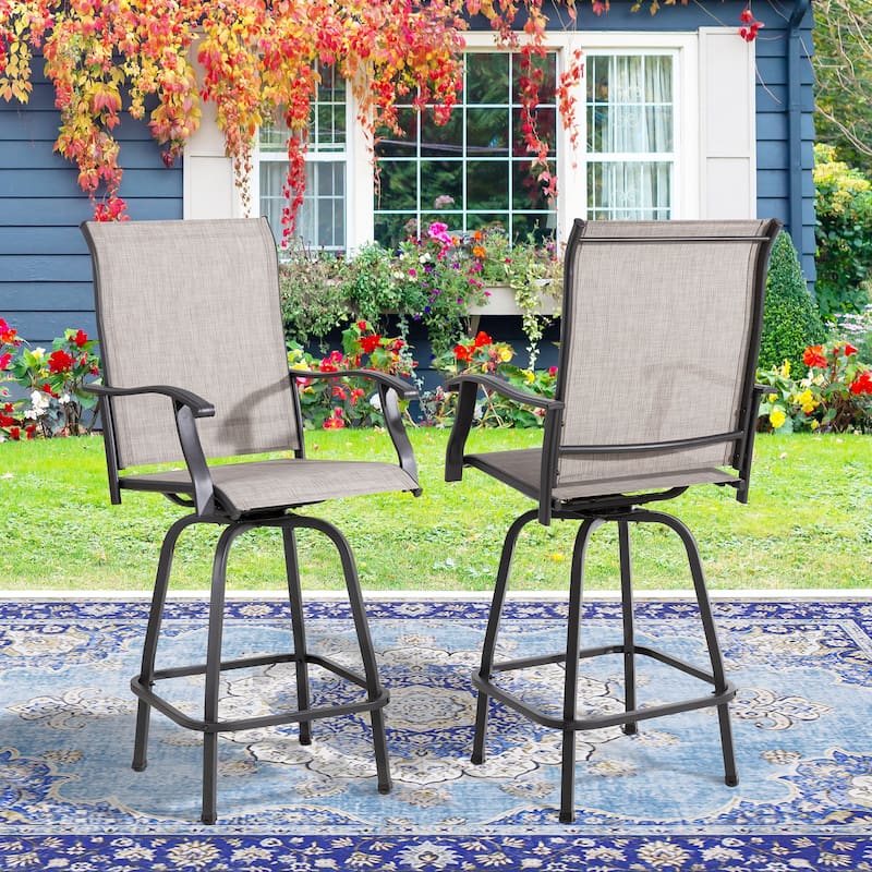 Futzca Patio Swivel Bar Bistro Set or Swivel Bar Stools