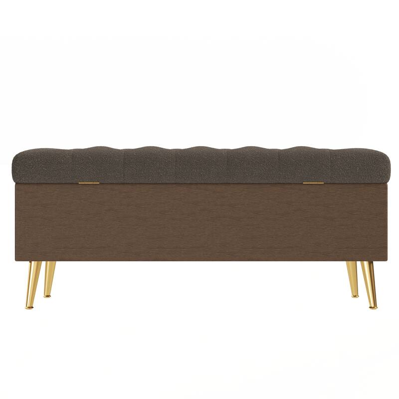 Modern Storage Ottoman Bench Upholstered Bedroom Bench