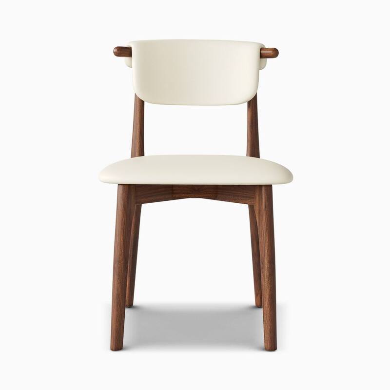 Modern Faux Leather Dining chair, Beige, Solid Wood legs, Set of 2, Fully Assembled