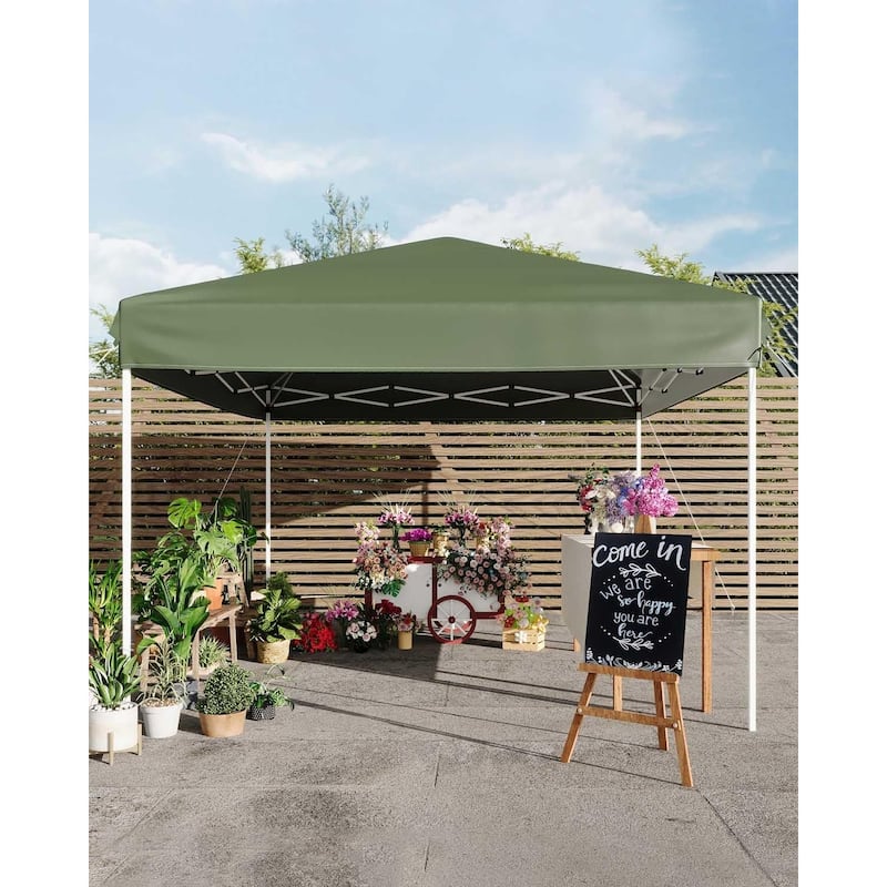 10x10 Heavy Duty Pop Up Canopy,Outdoor Canopy Tent with Portable Bag - Green