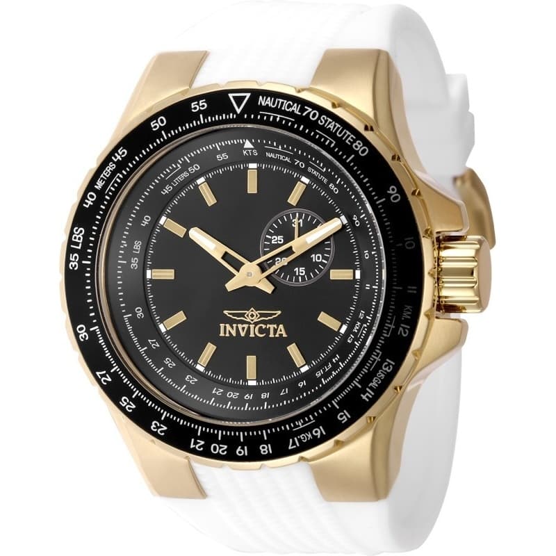 Invicta Men's 49734 Aviator Quartz VD72 Black Dial Watch