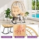 preview thumbnail 35 of 35, Moasis Cushioned Egg Chair with Rocker, PE Wicker