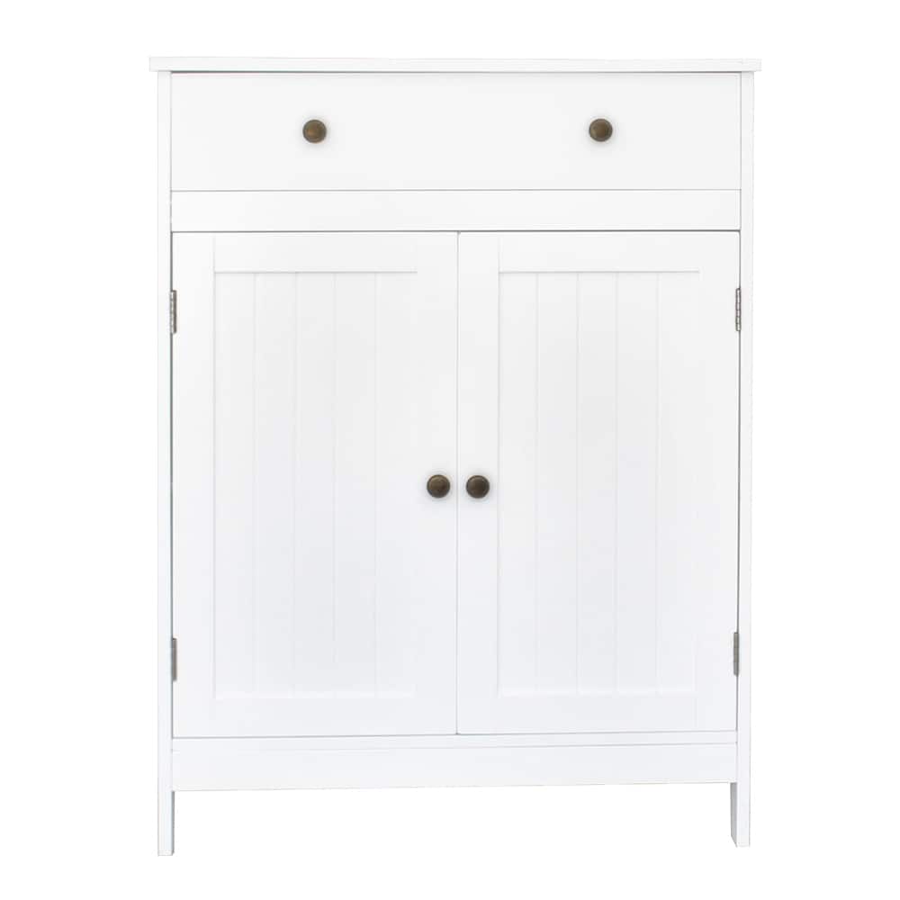 FCH Bathroom Freestanding Double Door Storage Cabinet