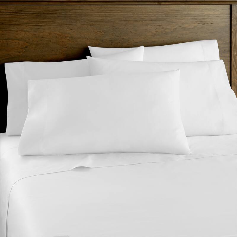 400-TC Cotton Sateen Sheet Sets - Dazzling White - Queen