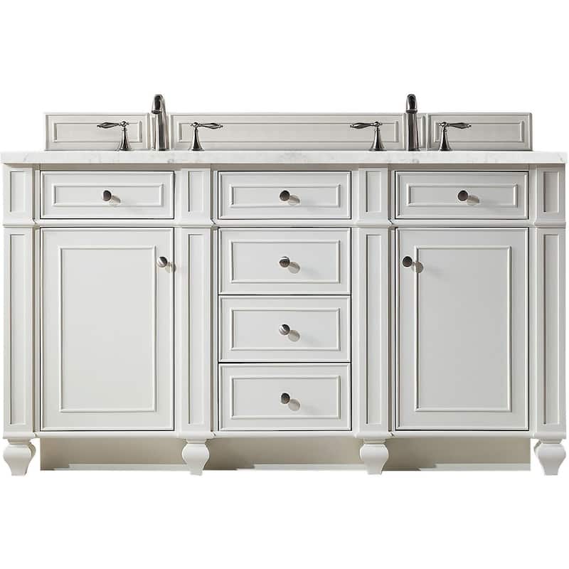 James Martin Vanities 157-V60D-FEJP Bristol 60" Free Standing Double - Bright White