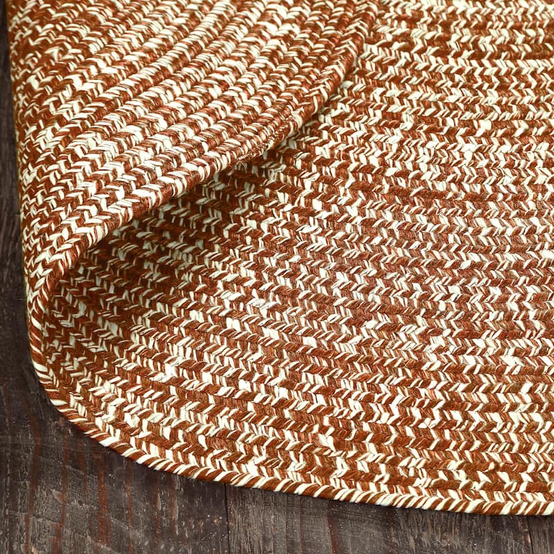 Superior Modern Rustic Bohemian Reversible Multi-Tone Braided Indoor Outdoor Area Rug
